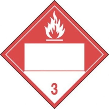 Accuform BLANK DOT PLACARD HAZARD CLASS 3 MPL4DG3BRM10 MPL4DG3BRM10